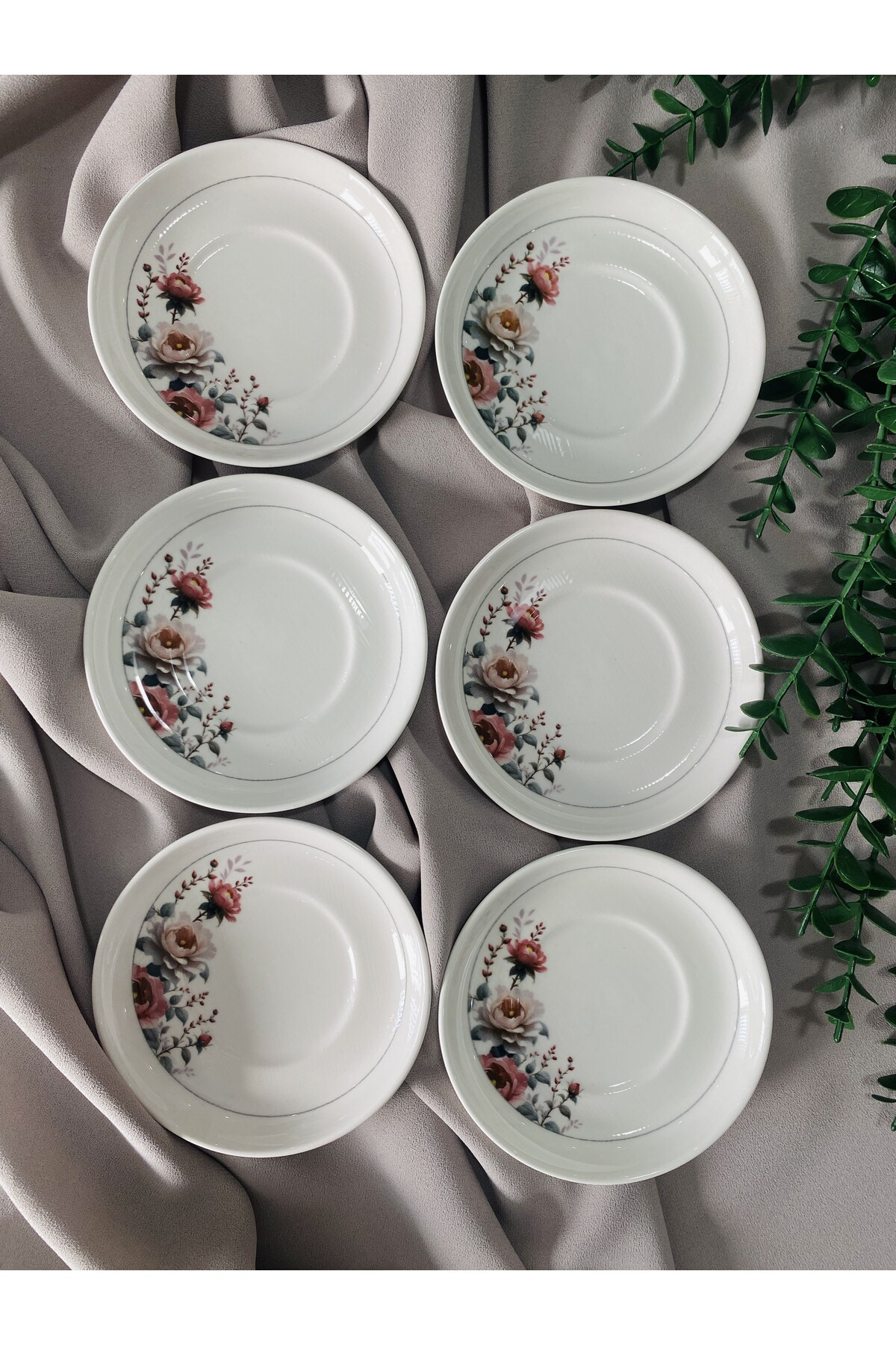 Hasbahçe Model 6 Adet Çay Tabağı