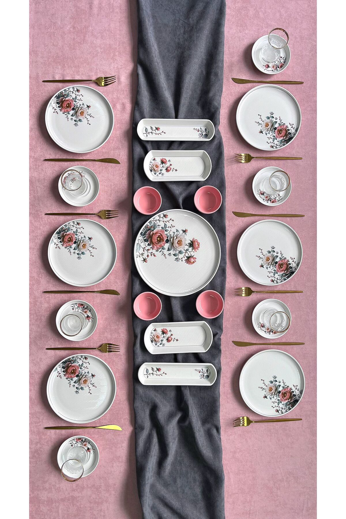 Hasbahçe Model 6 Kişilik 21 Parça Kahvaltı Takımı