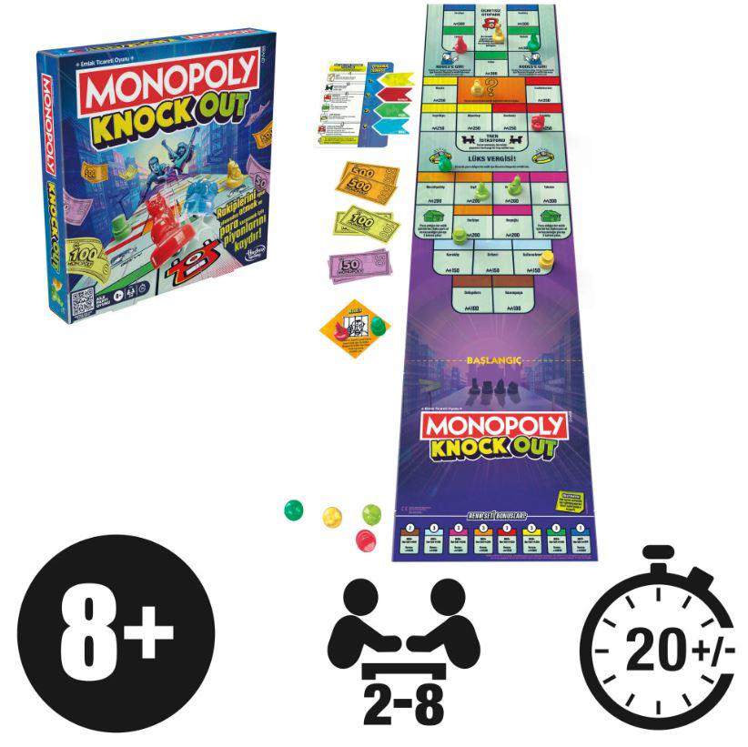 HASBRO OYUN F8995 MONOPOLY KNOCKOUT-4