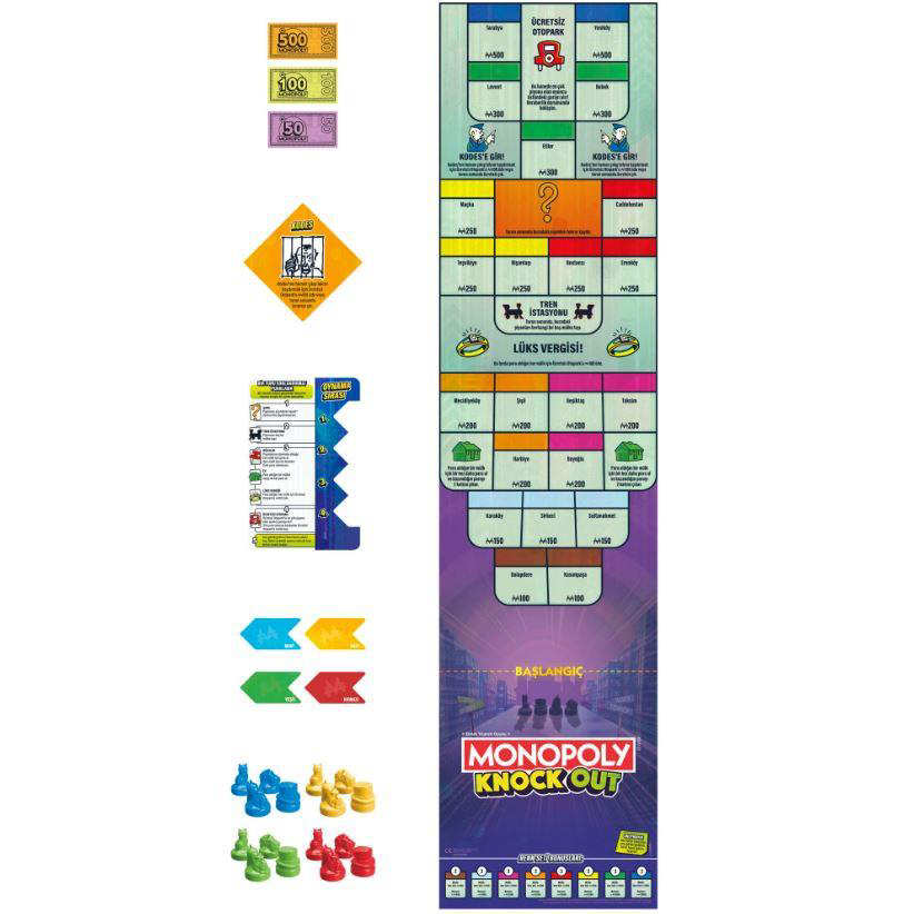 HASBRO OYUN F8995 MONOPOLY KNOCKOUT-4