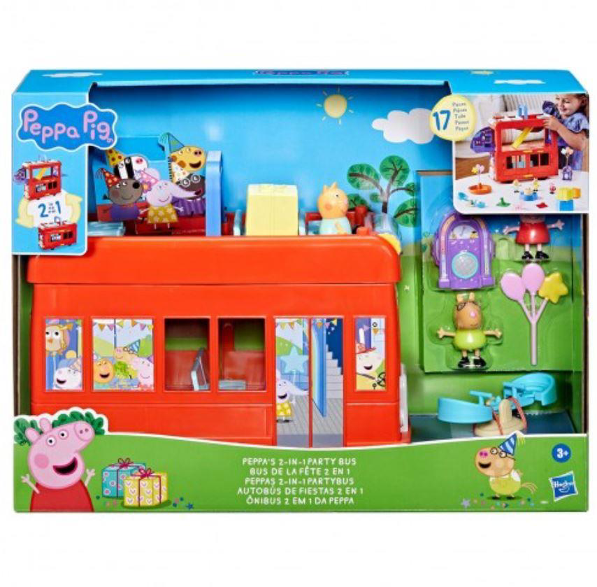 Pepa Hasbro Peppa Pig F8881 2İn1 Party Bus-2 Pepa Hasbro Peppa Pig F8881 2İn1 Party Bus-2