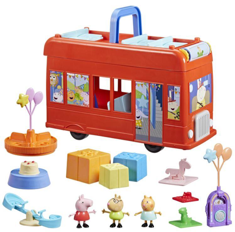 Pepa Hasbro Peppa Pig F8881 2İn1 Party Bus-2 Pepa Hasbro Peppa Pig F8881 2İn1 Party Bus-2
