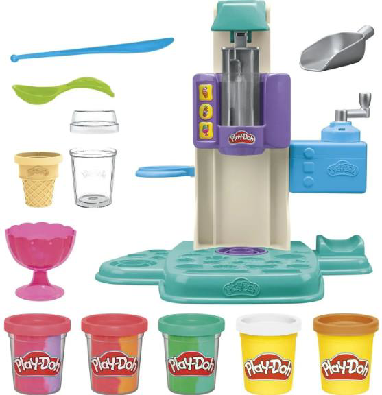 Play Doh Hasbro Playdoh G0028 Rainbow Swirl İce Cream-4