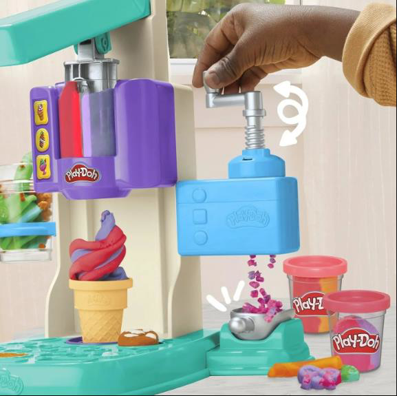 Play Doh Hasbro Playdoh G0028 Rainbow Swirl İce Cream-4