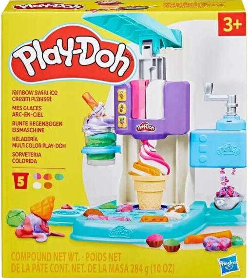 Play Doh Hasbro Playdoh G0028 Rainbow Swirl İce Cream-4