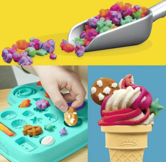 Play Doh Hasbro Playdoh G0028 Rainbow Swirl İce Cream-4