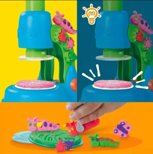 Play Doh Hasbro Playdoh G0494 İsikli Mikroskop Oy.Set-4