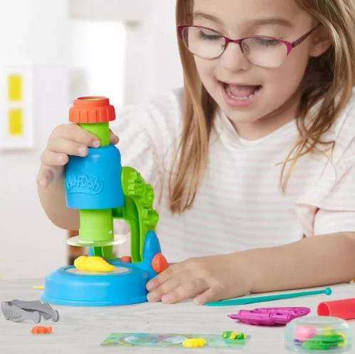 Play Doh Hasbro Playdoh G0494 İsikli Mikroskop Oy.Set-4