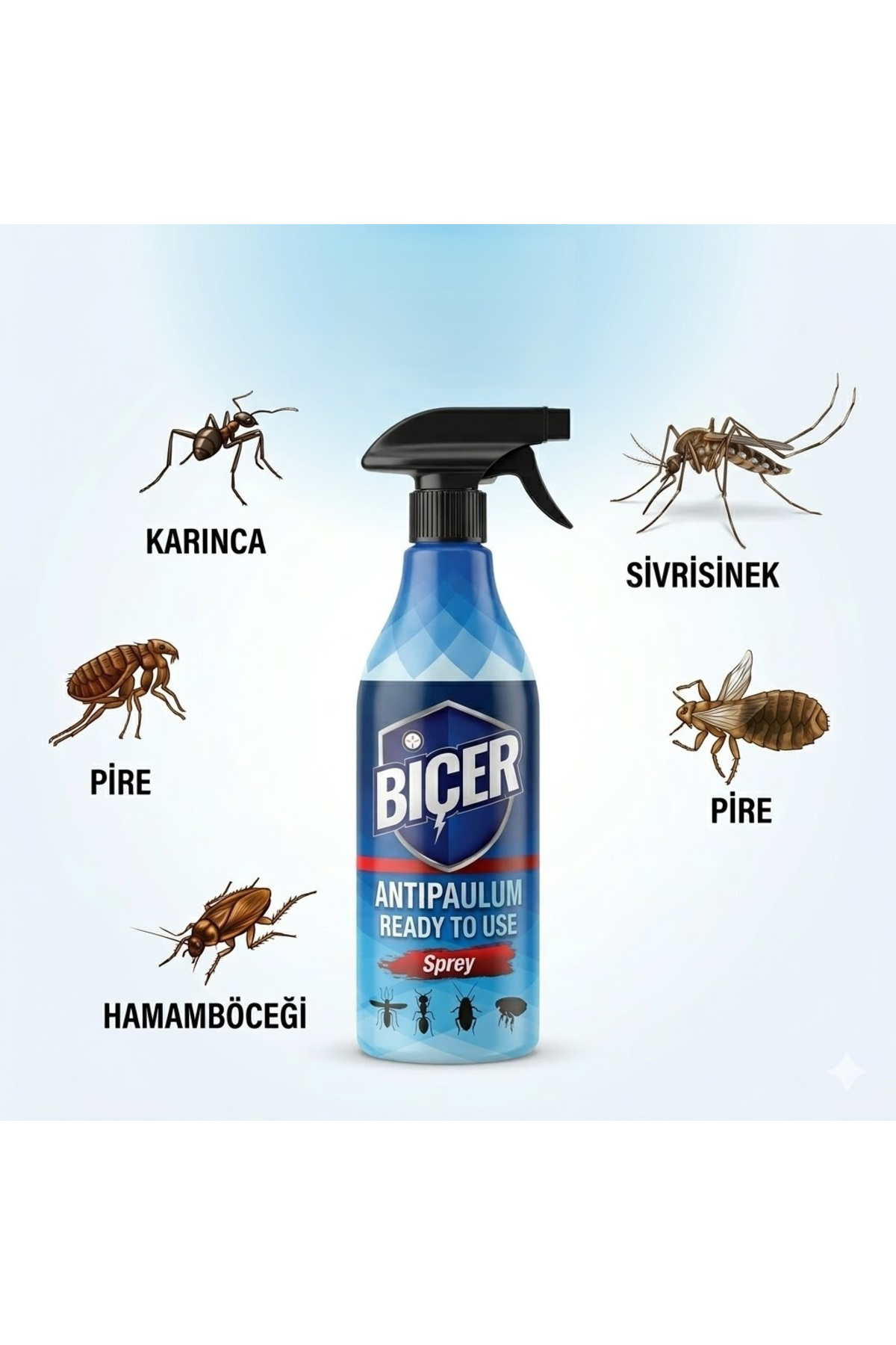 Haşere Öldürücü BİÇER ANTİPAULUM Sprey 500 ml "Karınca , Sivrisin