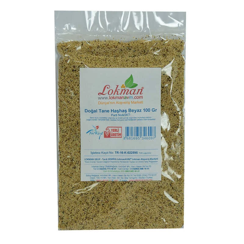 Haşhaş Tohumu Tane Doğal Beyaz 100 Gr - Katkısız ve Taze