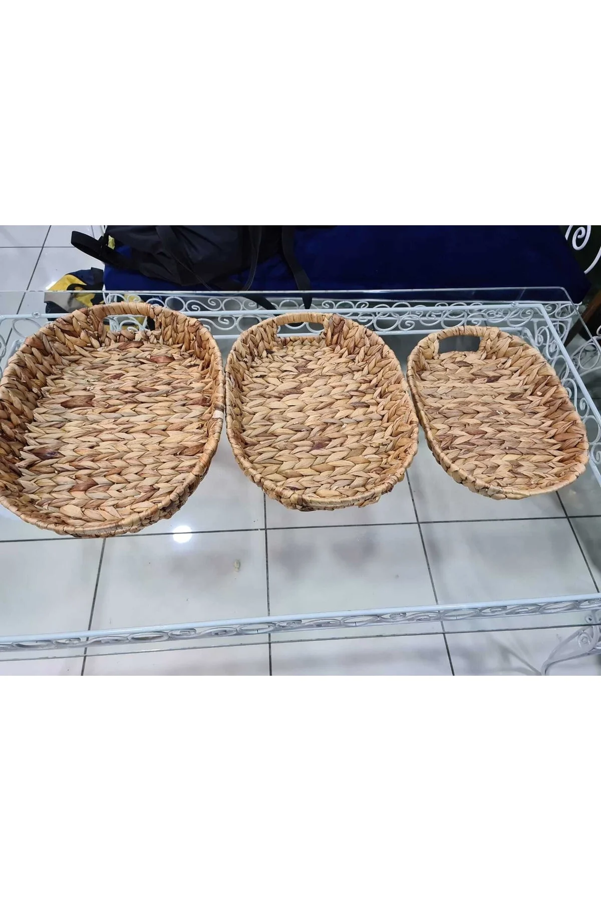 Hasır 3 Lü Oval Tepsi Hasır 3 Lü Oval Tepsi - Görsel 4