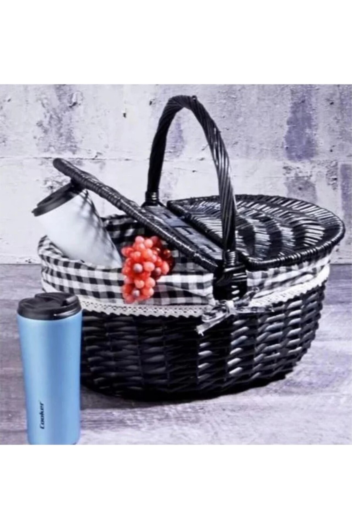 Kosova Hasir Black Piknik Sepeti Büyük