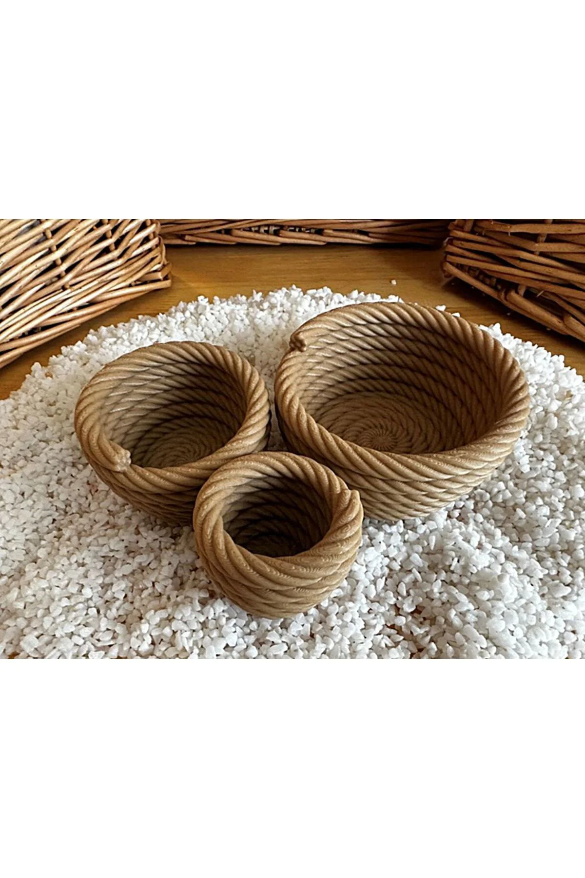 Hasır Kase Seti (5 Cm ,10 Cm , 15 Cm Çap )