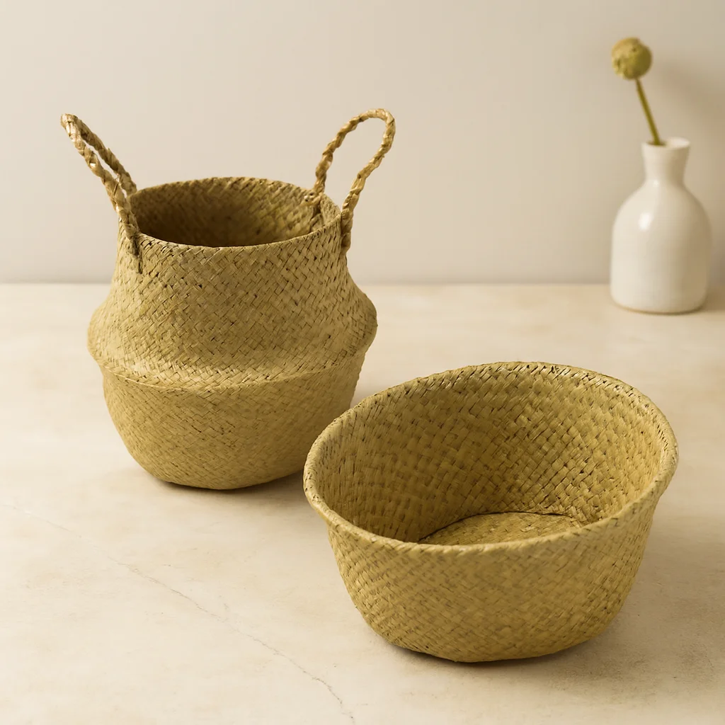 Hasır Organizer Sepet 2in1 (Kulplu/Kulpsuz) 33x25x15-30 cm Fiyatı, Yorumları ve Özellikleri