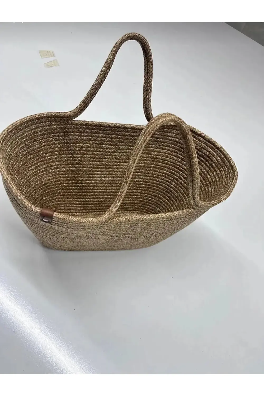 Density Hasır Plaj Çantası Tres İple Dikilmiş El Yapımı Kol Çantası