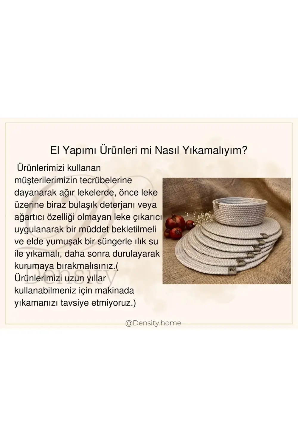 Hasır Sepet - Ekmeklik - Organizer 3 lü, El yapımı, Bej Renk