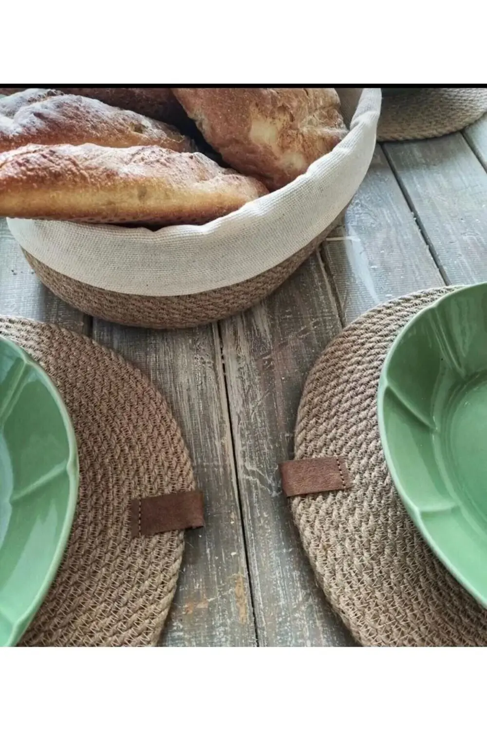 Hasır supla ve sepet seti 5 parça