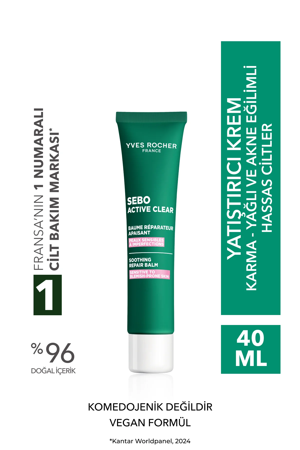Hassas Cilt Yatıştırıcı Krem-Bisabolol& Allantoin&Aloe Vera-Sebo 