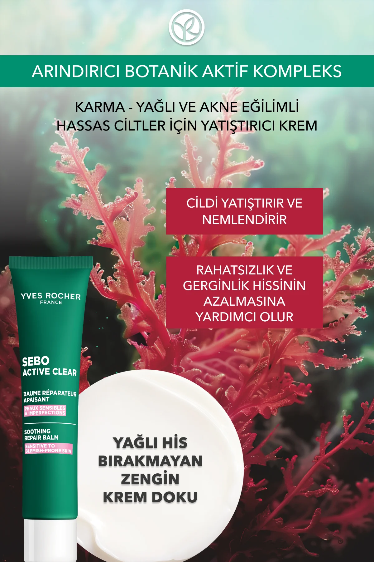 Hassas Cilt Yatıştırıcı Krem-Bisabolol& Allantoin&Aloe Vera-Sebo 