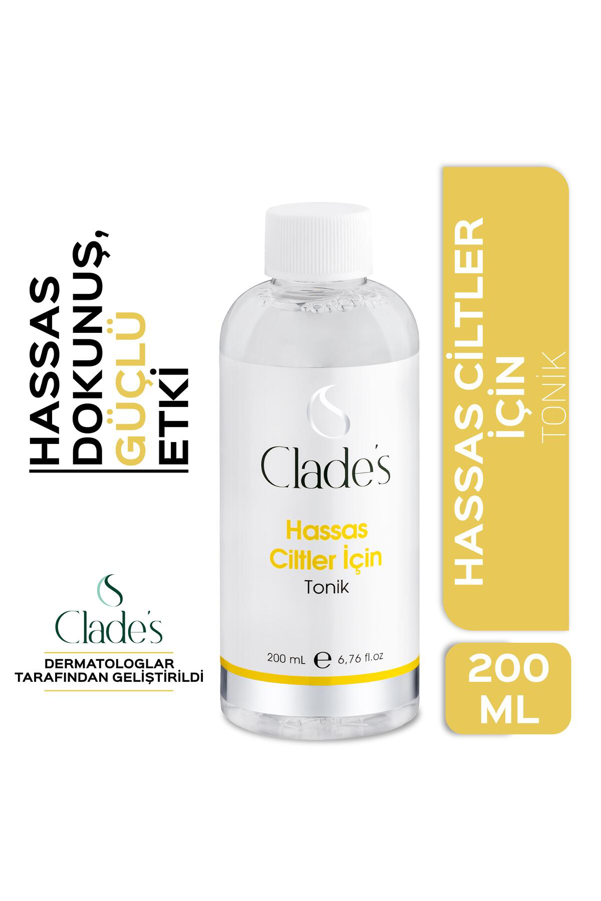 Clades Hassas Ciltler İçin Yüz Temizleyici Tonik 200 Ml