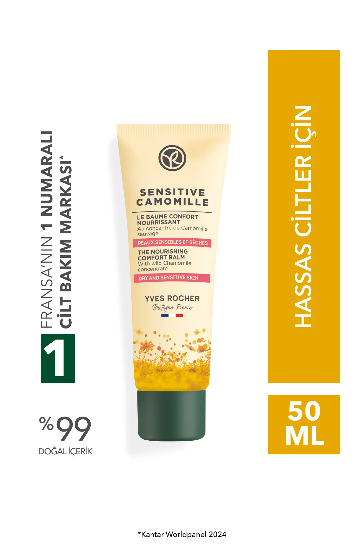 Hassas Ciltler, Organik Papatya Yatıştırıcı Bakım - Yoğun Dokulu 