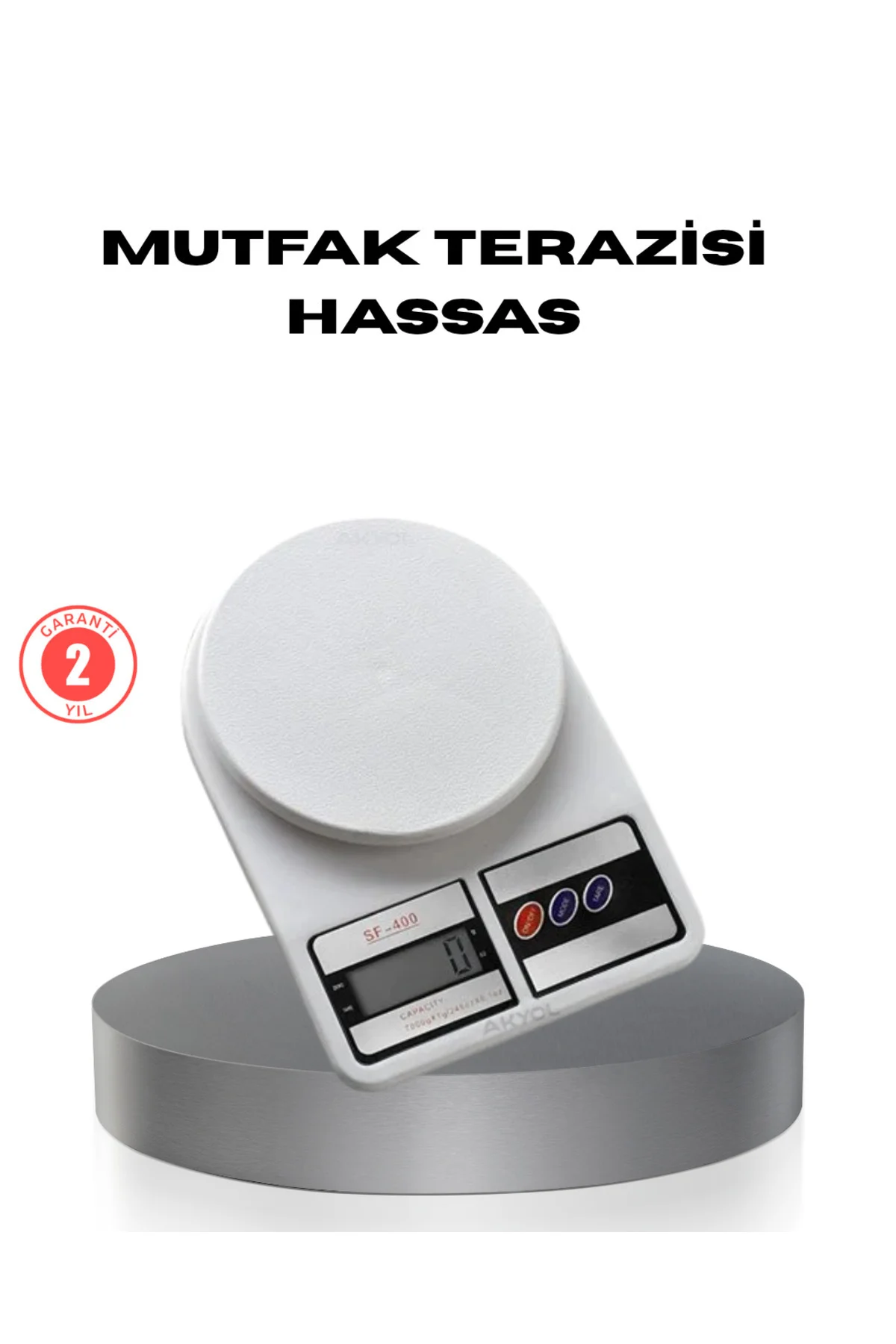 Hassas Dijital Mutfak Tartısı – 1g Doğruluk, LCD Ekran, Otomatik 