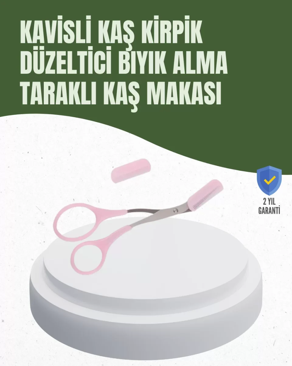 Hassas Kesim İçin Kavisli Yüz Bakım Makası - Lisinya
