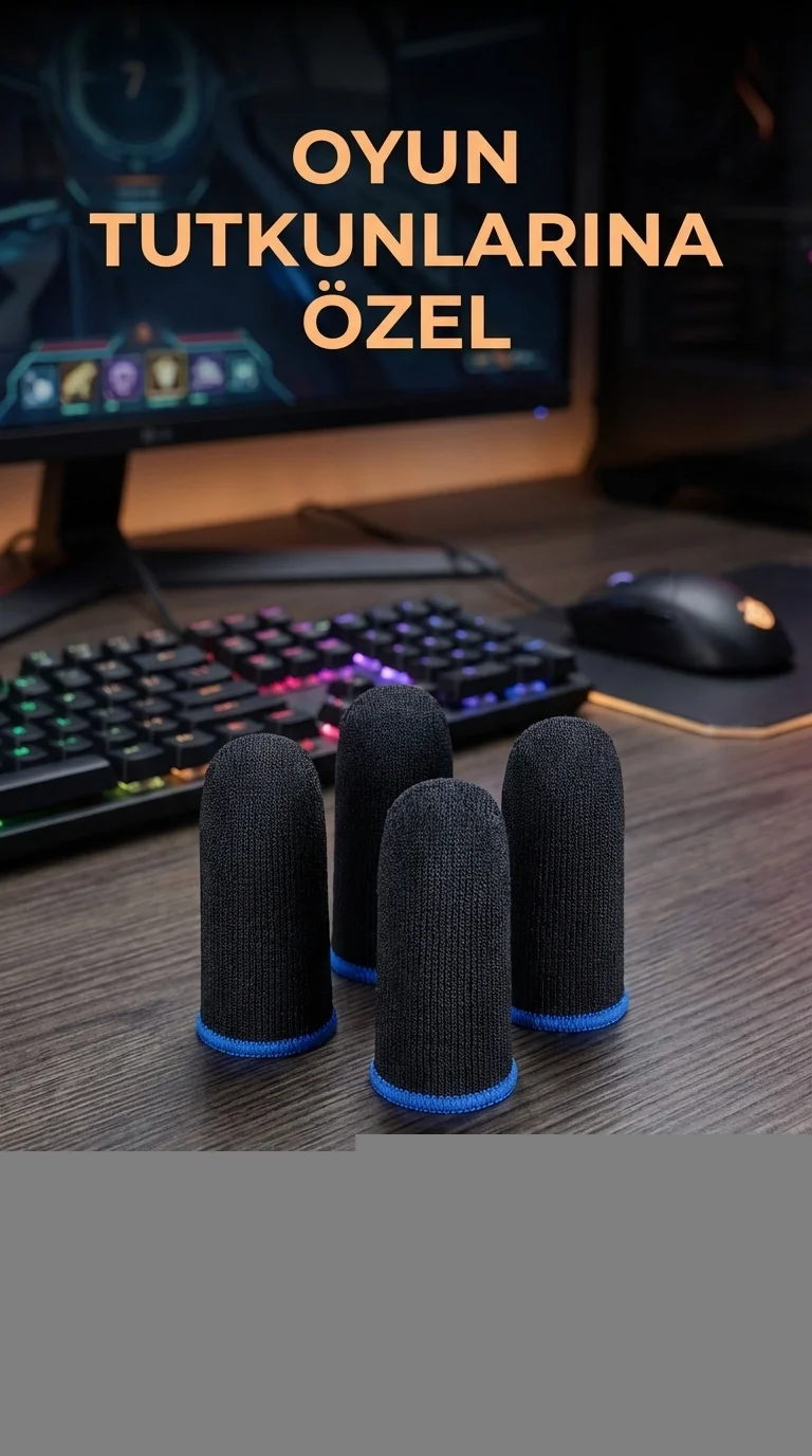 Hassas Kontrol İçin Dayanıklı Oyuncu Parmaklık Eldiven 4'lü Set