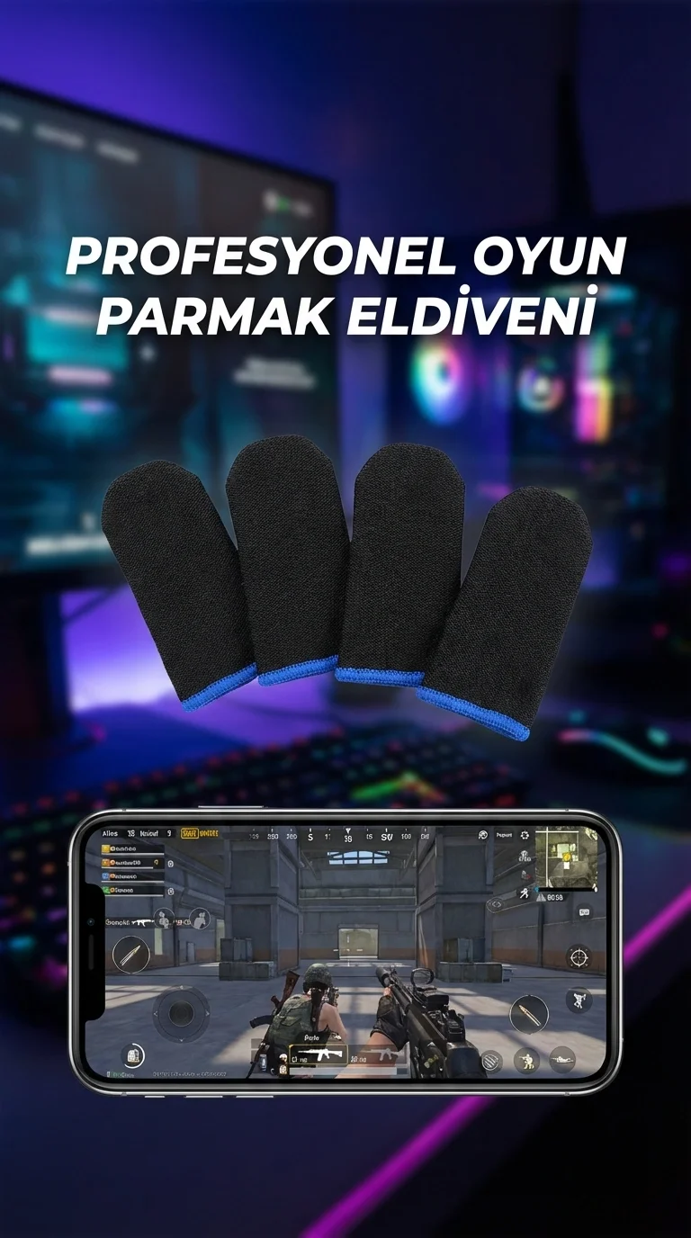 Hassas Kontrol Sunan Oyuncu Parmaklık Eldiven Seti 4'lü
