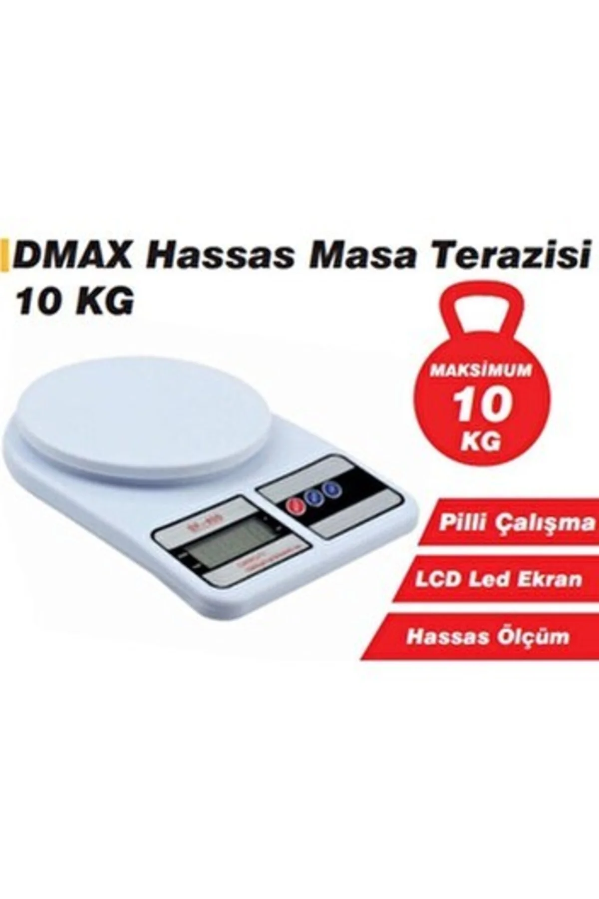 Hassas Masa Terazisi 10 kg DMX4221 Beyaz Renkli Dijital Ölçüm Aleti Hassas Masa Terazisi 10 kg DMX4221 Beyaz Renkli Dijital Ölçüm Aleti - Görsel 2