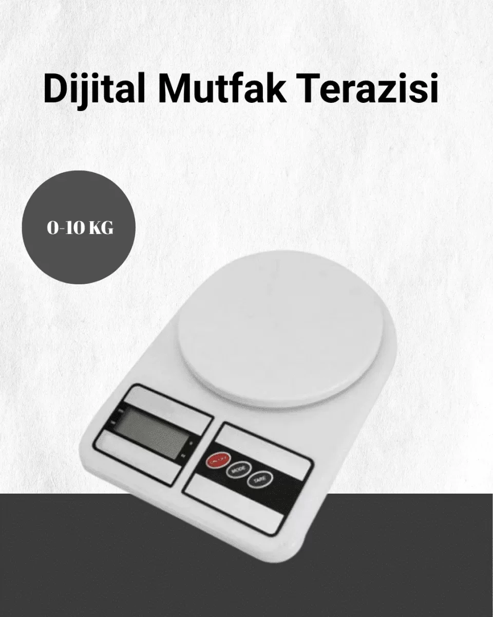 Hassas Ölçüm İçin Dijital Mutfak Tartısı – 10 Kg Kapasiteli - Lis