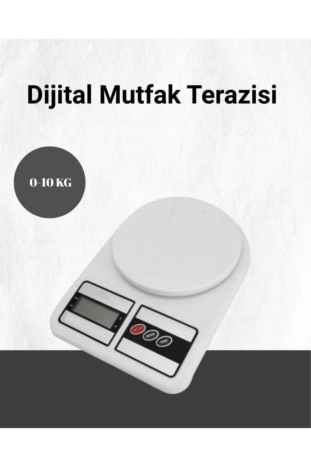 Hassas Ölçüm İçin Dijital Mutfak Tartısı – 10 Kg Kapasiteli