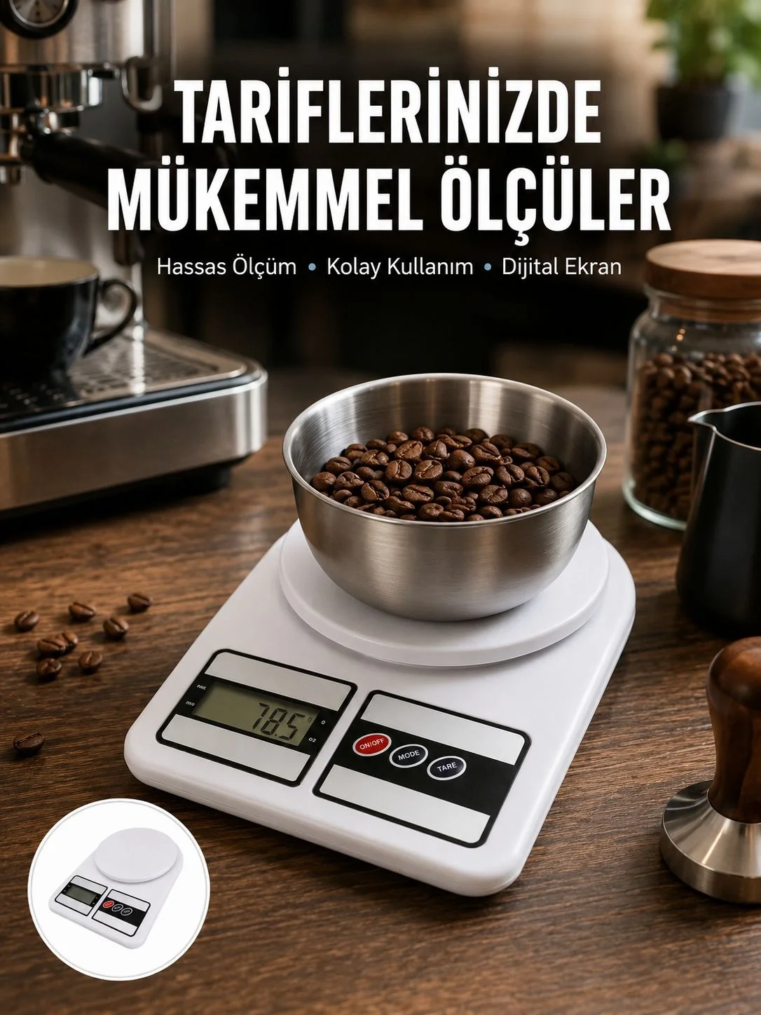 Hassas Ölçüm İçin Dijital Mutfak Tartısı – 10 Kg Kapasiteli Yeni Nesil