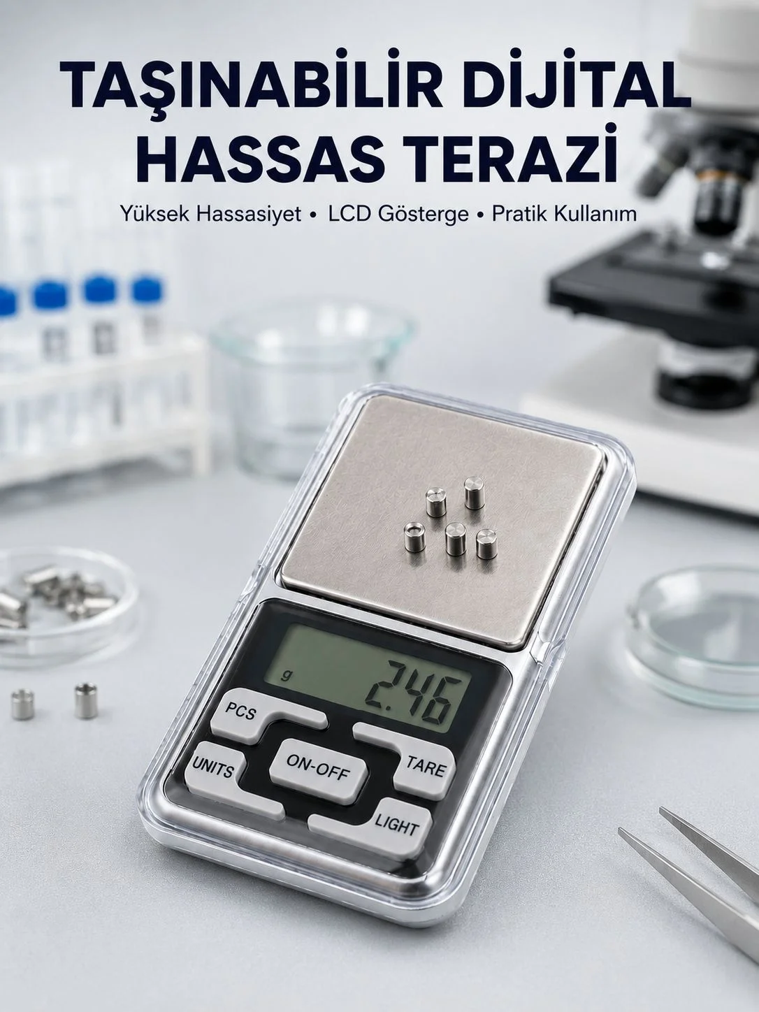 Hassas Tartım İçin Dijital Cep Terazisi Sayma Modlu Yeni Nesil