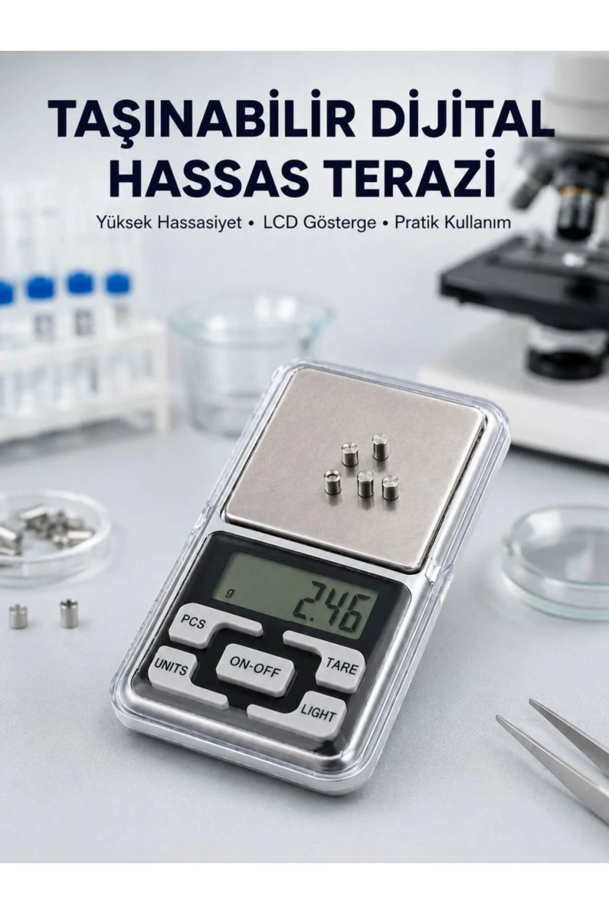 Hassas Tartım İçin Dijital Cep Terazisi Sayma Modlu Yeni Nesil