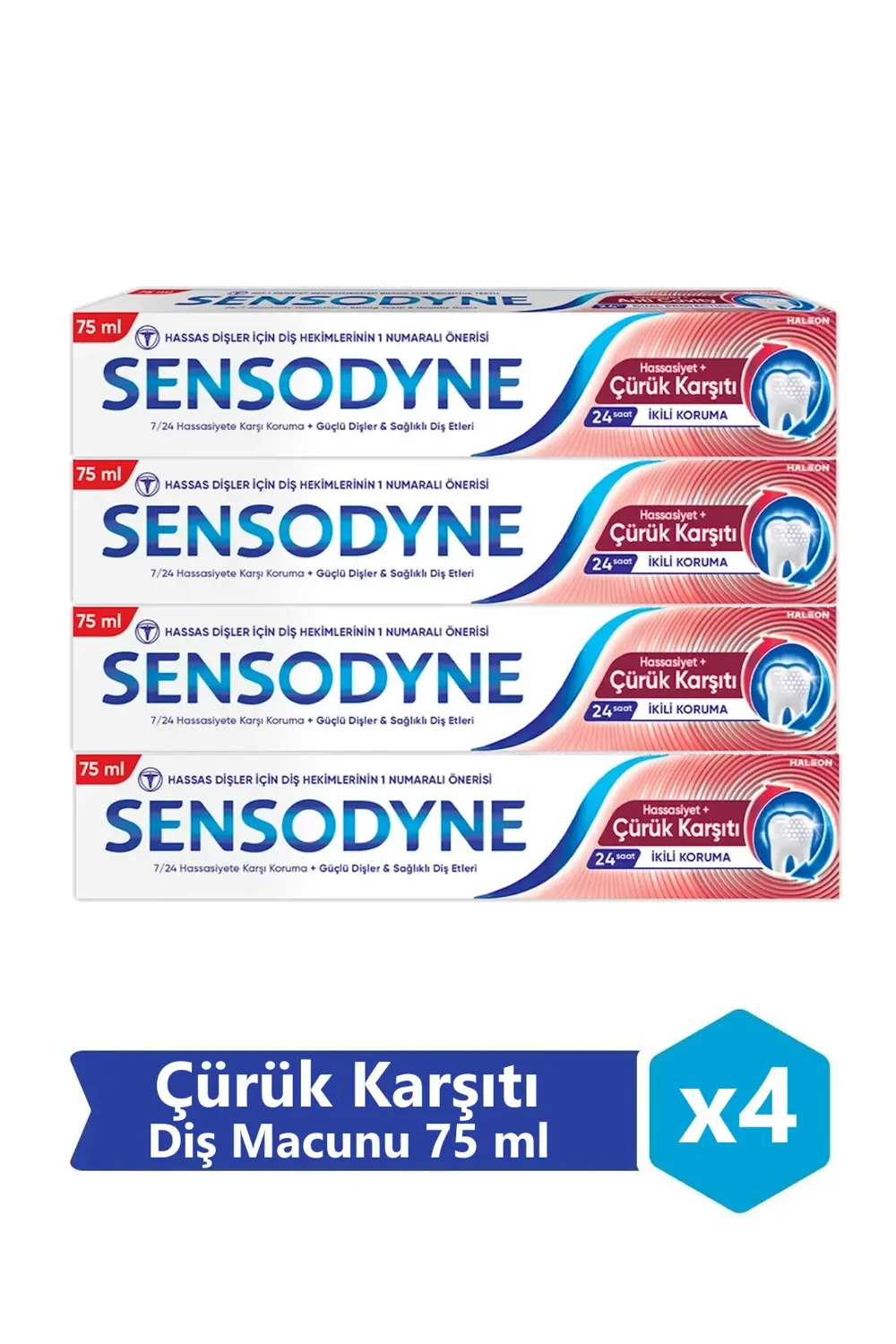 Hassasiyet + Çürük Karşıtı Diş Macunu 75 ml x 4 Adet