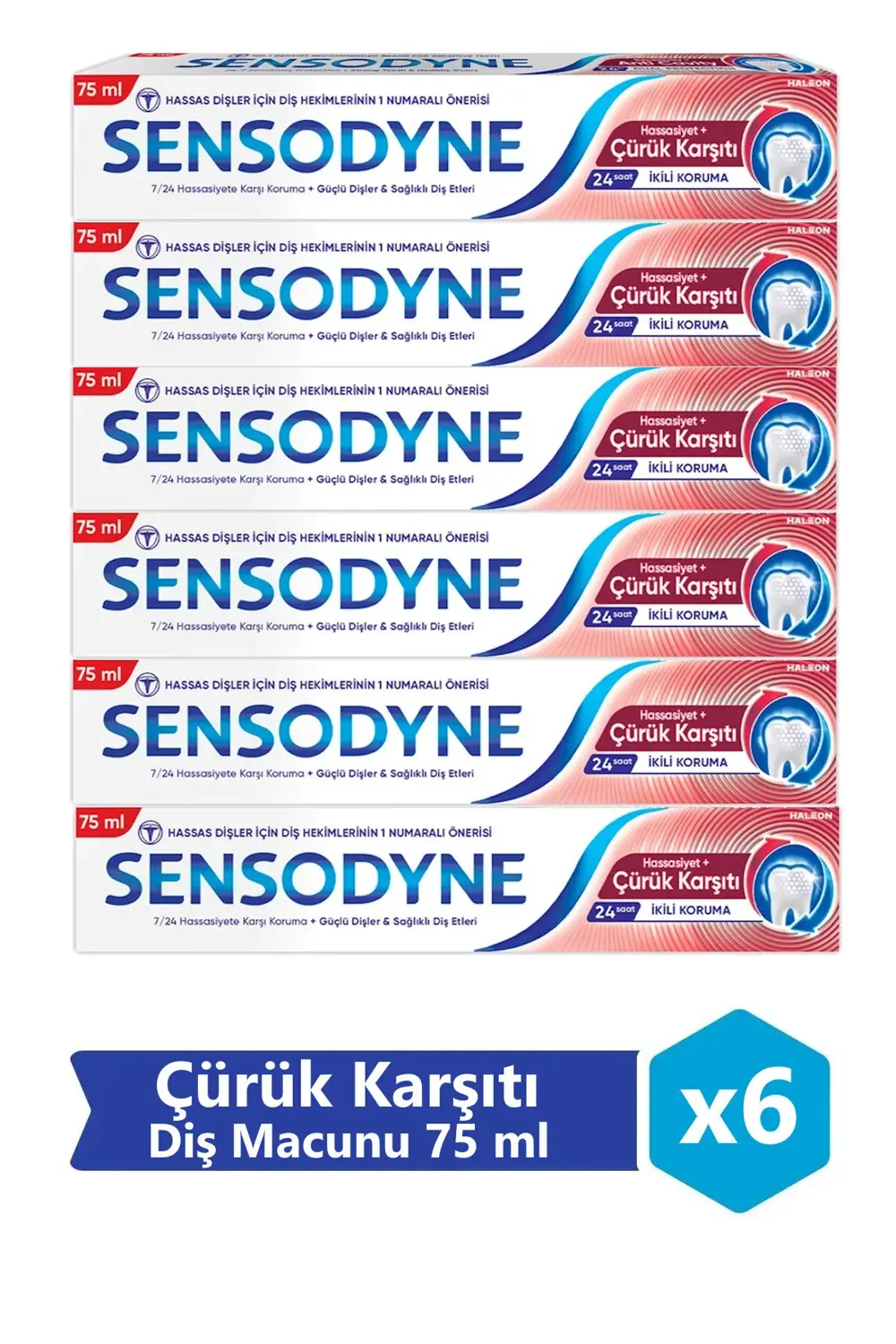 Hassasiyet + Çürük Karşıtı Diş Macunu 75 ml x 6 Adet