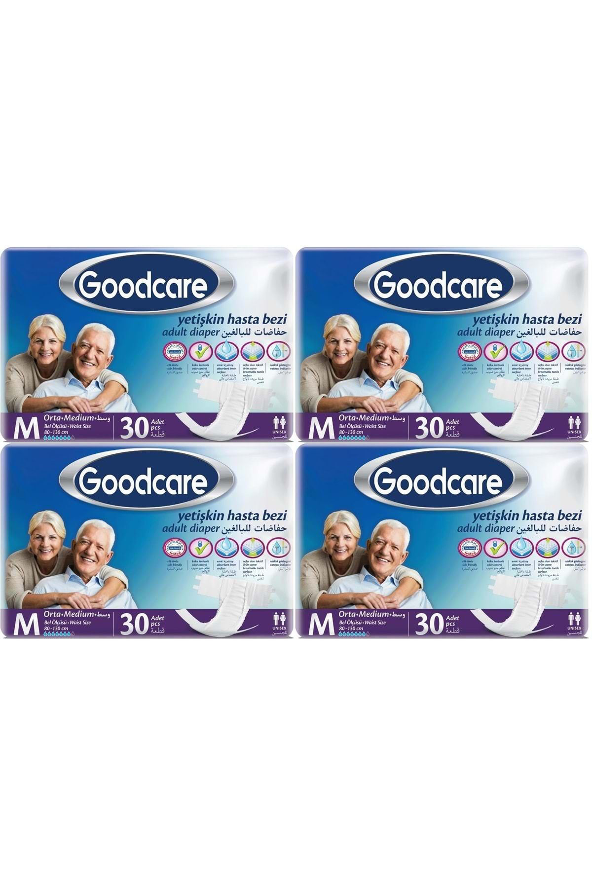 Goodcare Hasta Bezi Yetişkin Bel Bantlı Tekstil Yüzey M Medium - Orta 120 