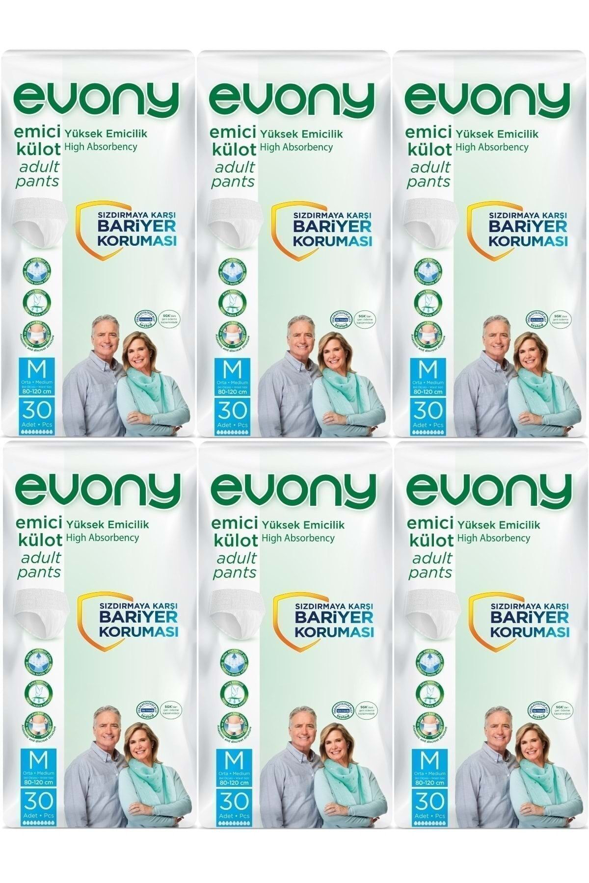 Hasta Bezi Yetişkin Emici Külot M-orta Boy 180 Adet (6pk*30)