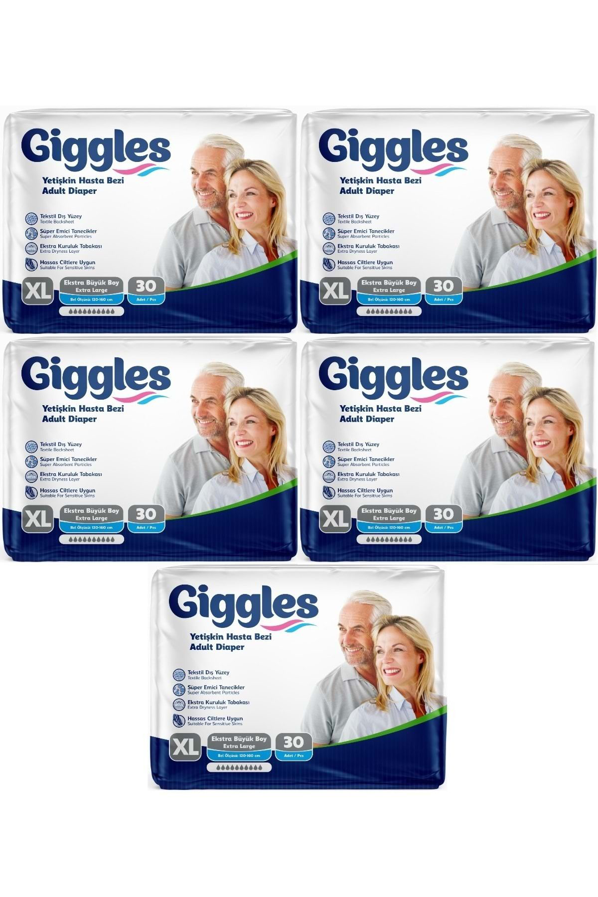 Hasta Bezi Yetişkin Bel Bantlı Tekstil Yüzey Ekstra Büyük (XL) 15