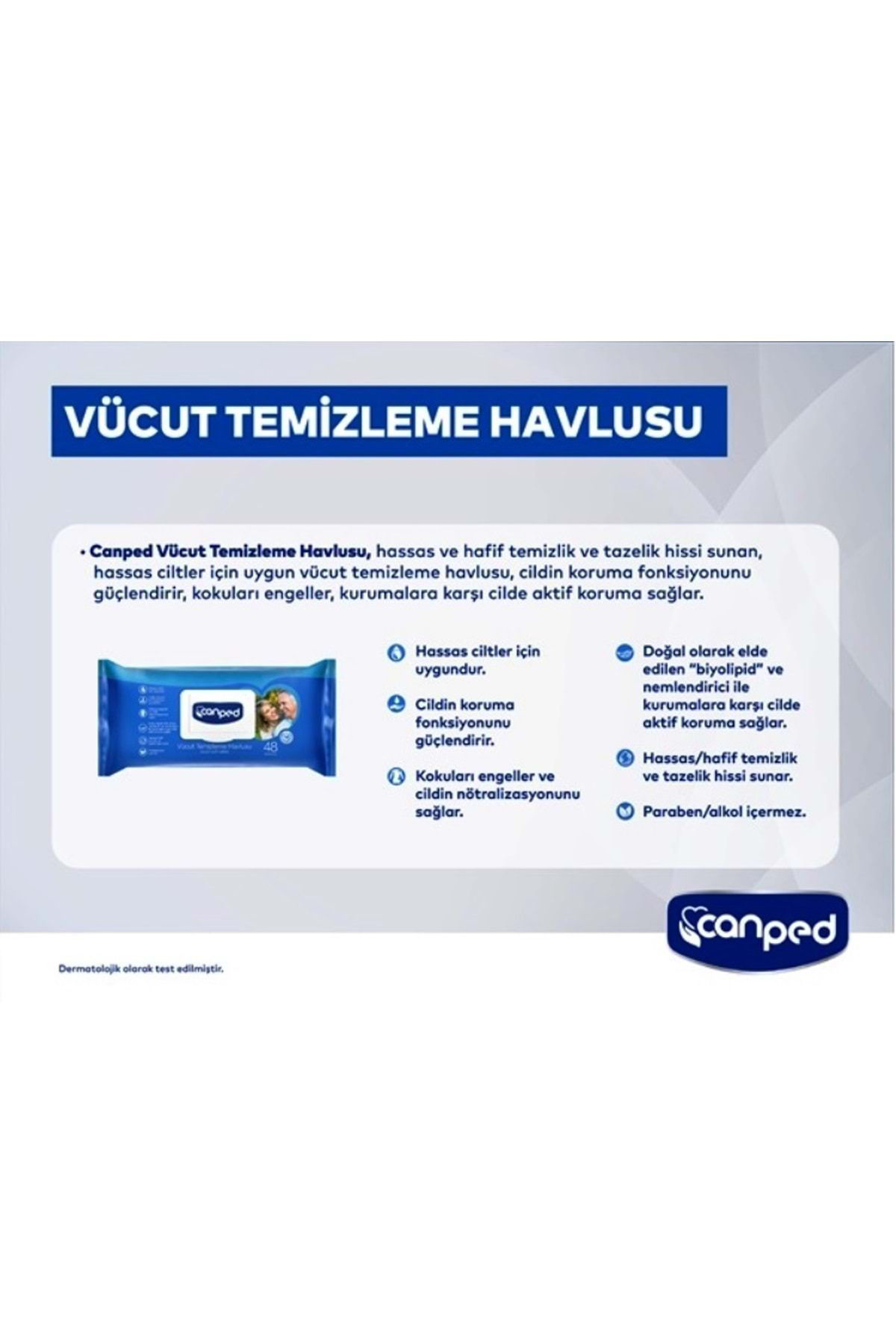 Hasta Vücut Perine Temizleme Islak Mendil Havlu 48 Yaprak Xl (2 L