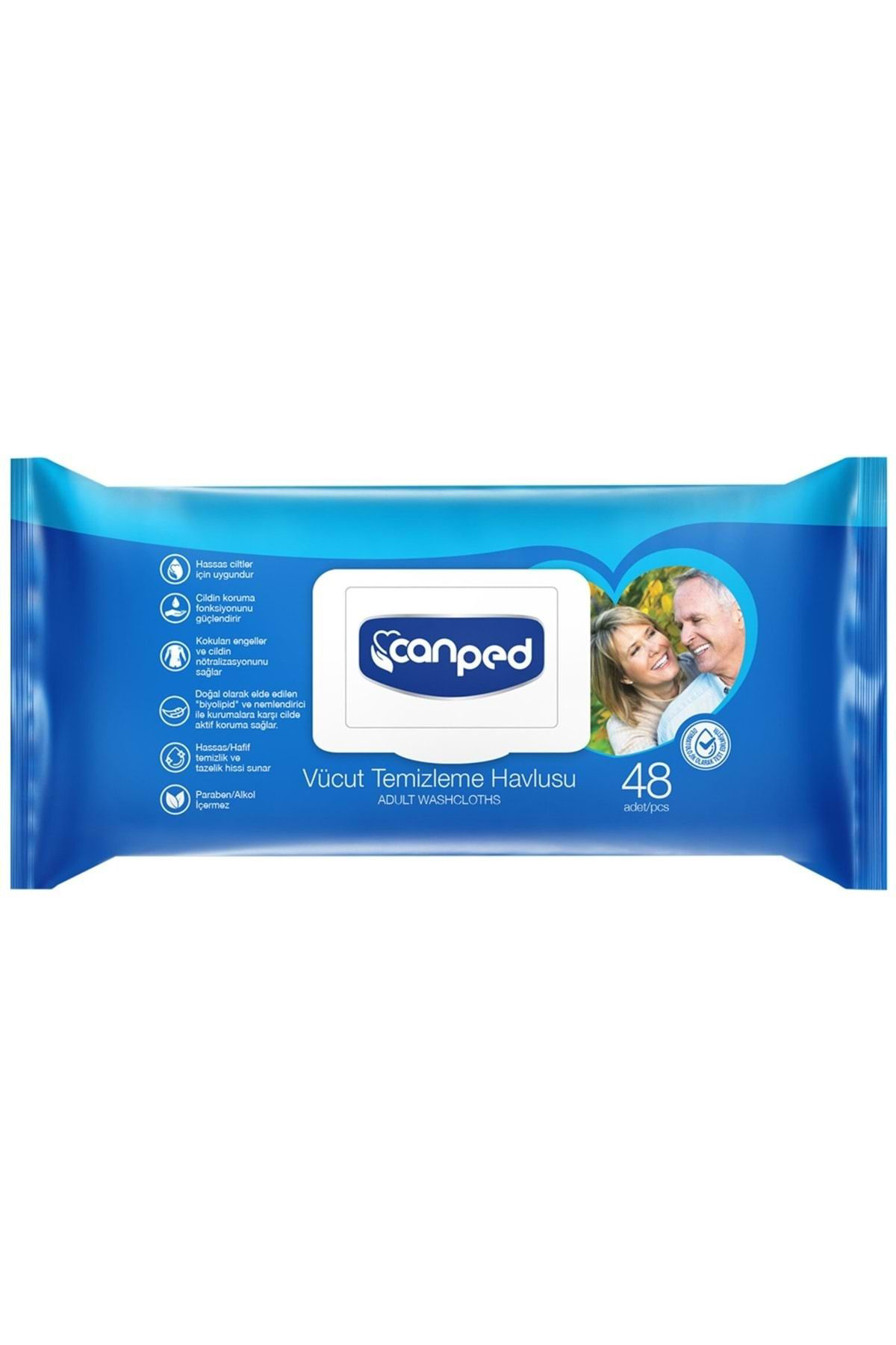 Hasta Vücut Perine Temizleme Islak Mendil Havlu 48 Yaprak Xl (2 L