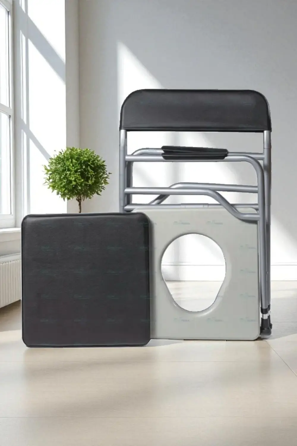 Hasta Yaşlı Tuvaleti Sandalyesi Seyyar Katlanabilir Klozetli Lazı