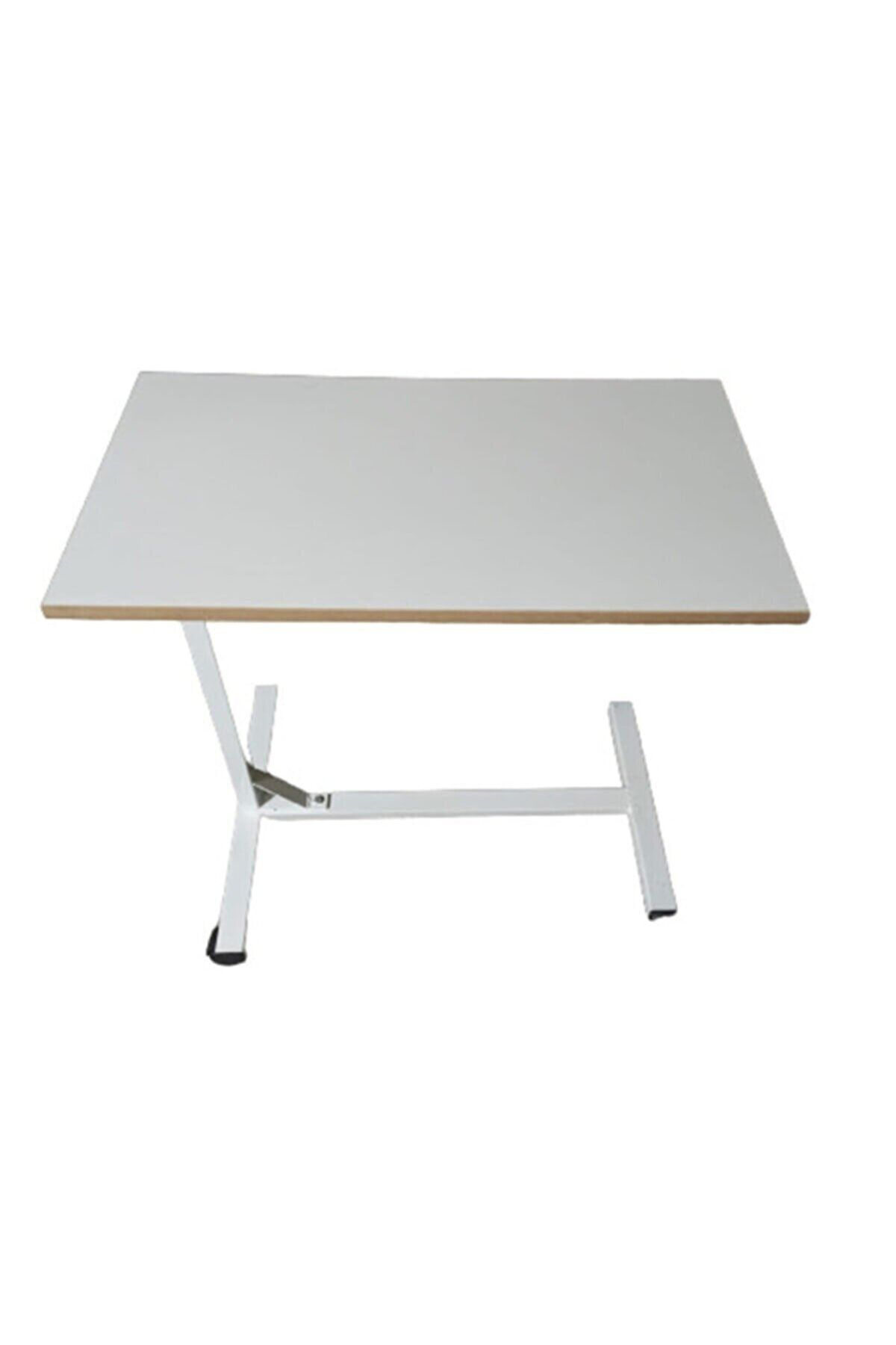 Abs Hasta Yemek Masası - Tekerlekli Yemek Masası - Demonte Yemek Masa