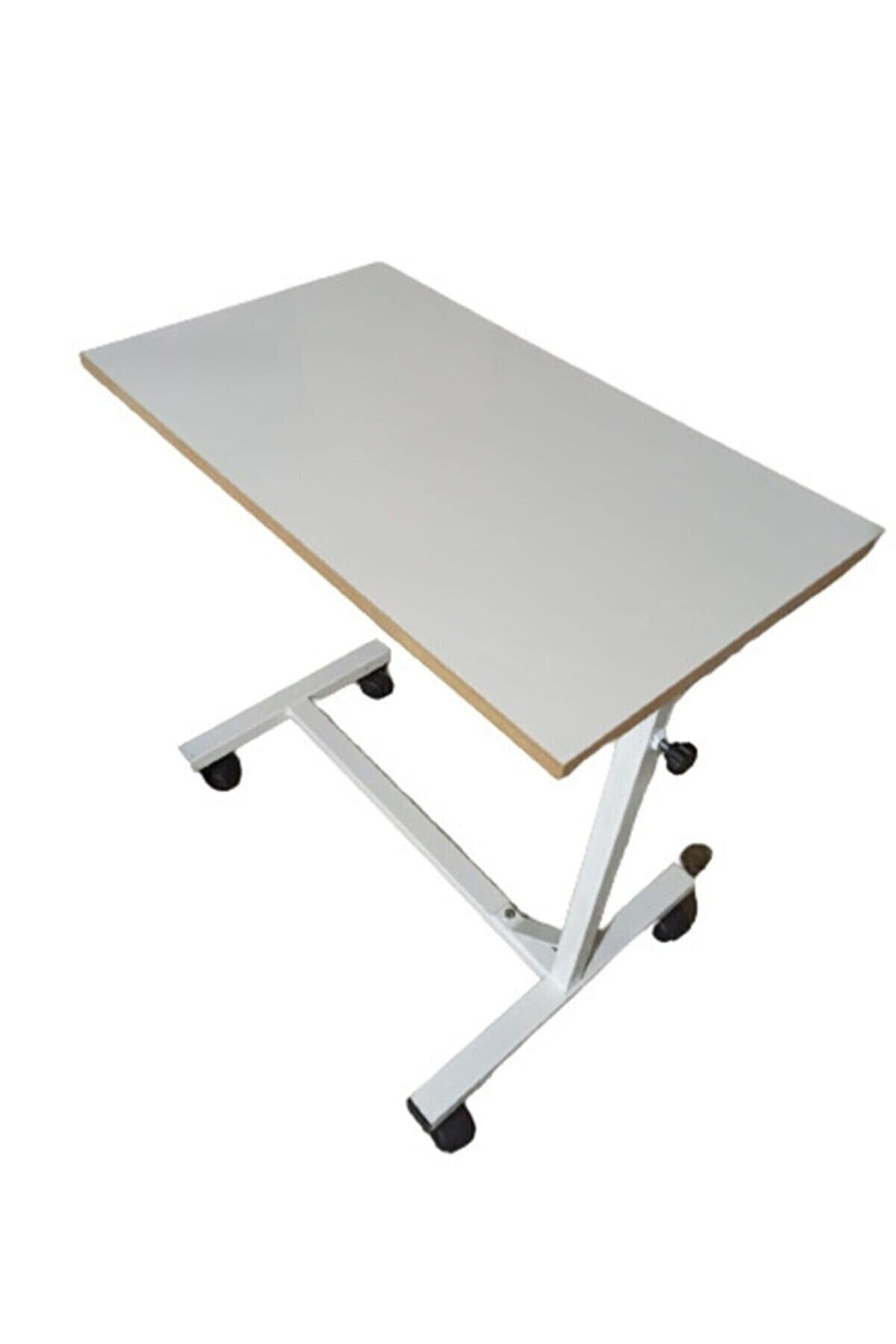 Abs Hasta Yemek Masası - Tekerlekli Yemek Masası - Demonte Yemek Masa