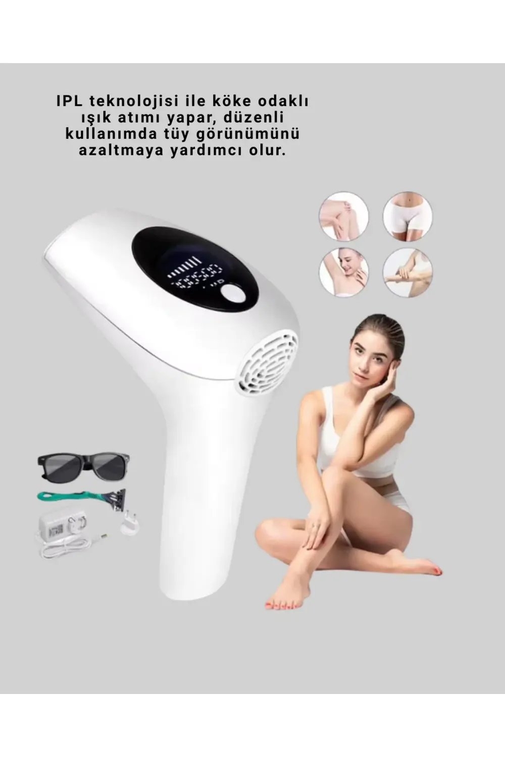 Hasuba IPL Lazer Epilasyon Cihazı HS-262 5 Enerji Kademeli