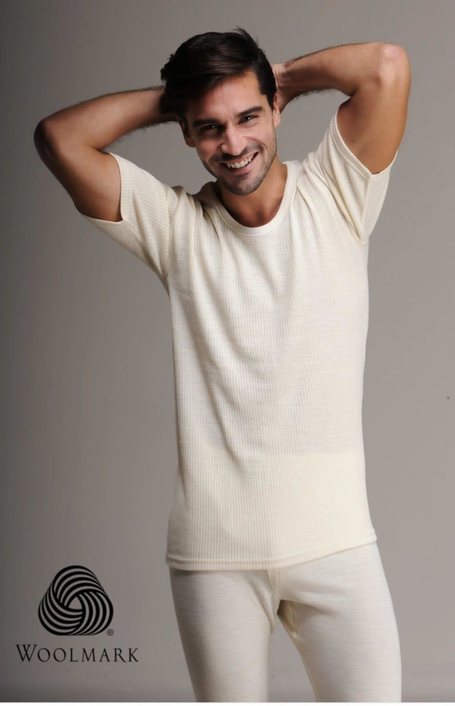 Hasyün  1000 Erkek %100 Yün Kisa Kol Fanila 3 Adet