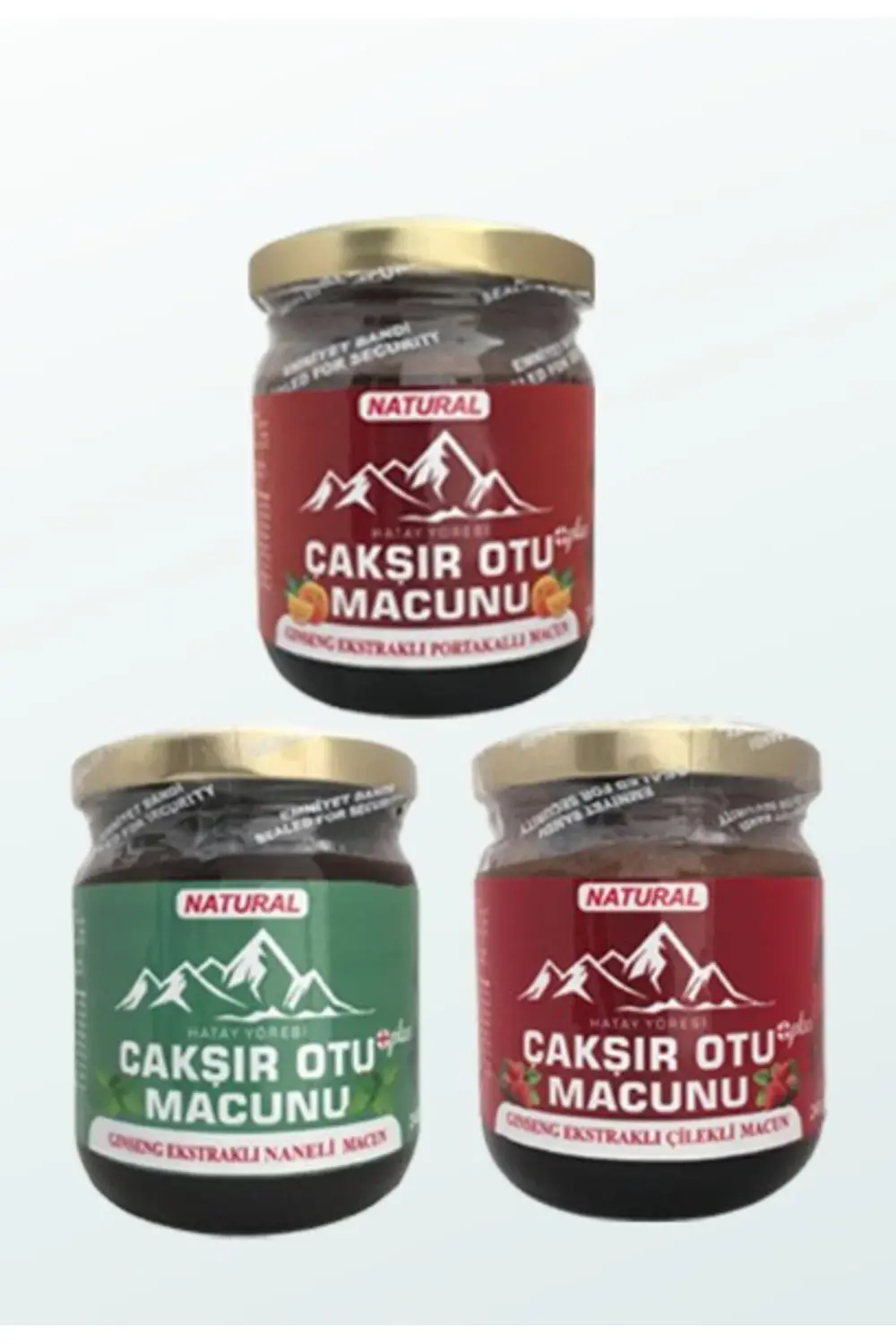 Hatay Yöresi 3 lü (PORTAKAL- ÇİLEK - NANE) Çakşır Otu Macunu 240g