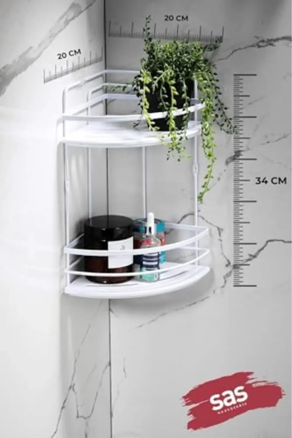 Haus Yapışkanlı Ömür Boyu Paslanmaz Kristal Ayarlanabilir Raf Ban