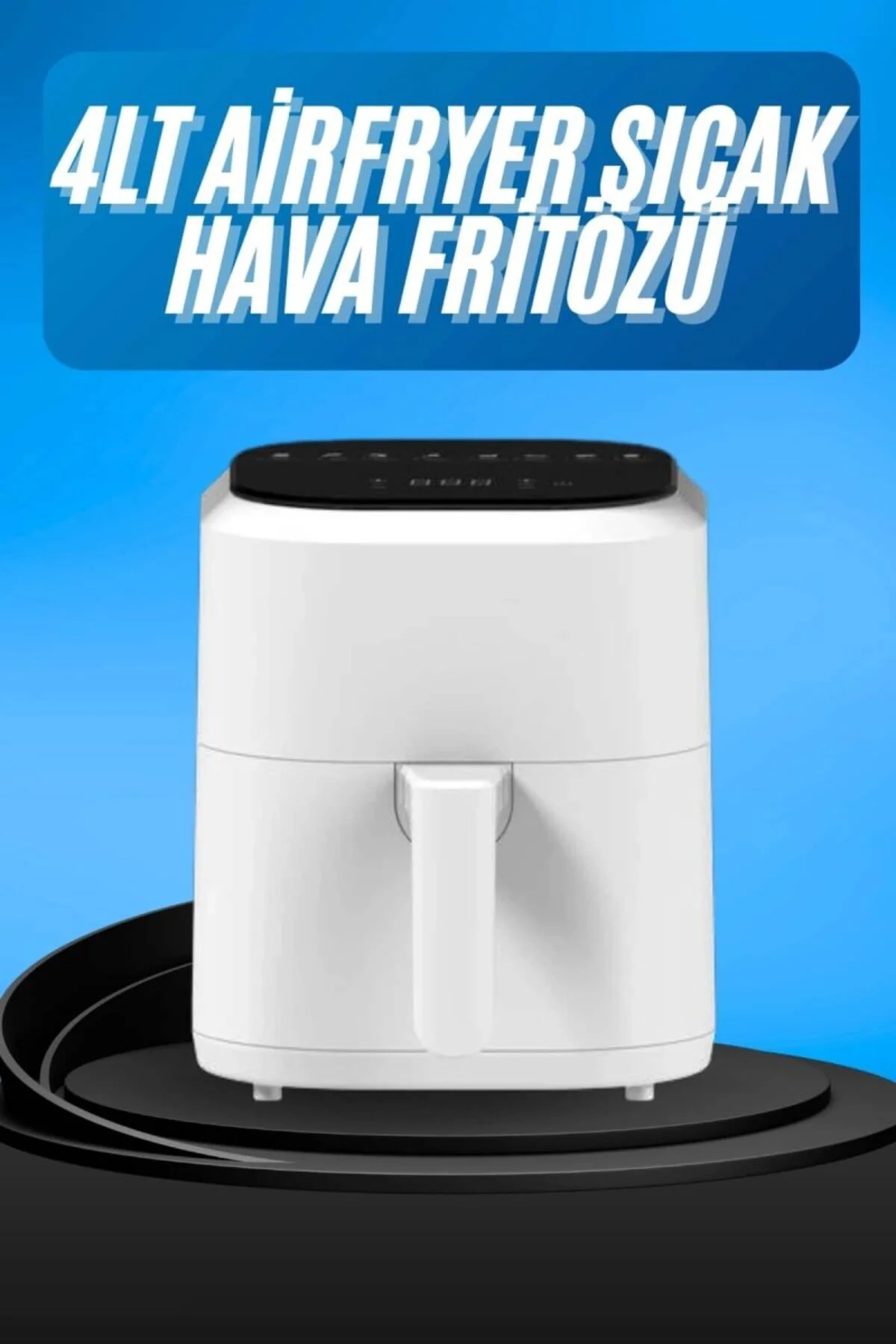 Hava Fritözü 4l Airfryer Pratik Uzun Ömürlü Yağsız Pişirme Taşına